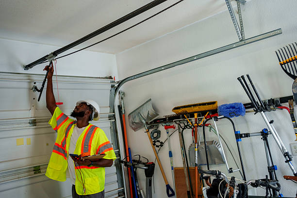 Professional Garage Door Panel Replacement technician working in New London, OH